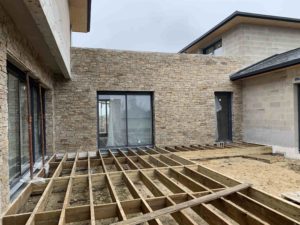 Photo de chantier d'une terrasse